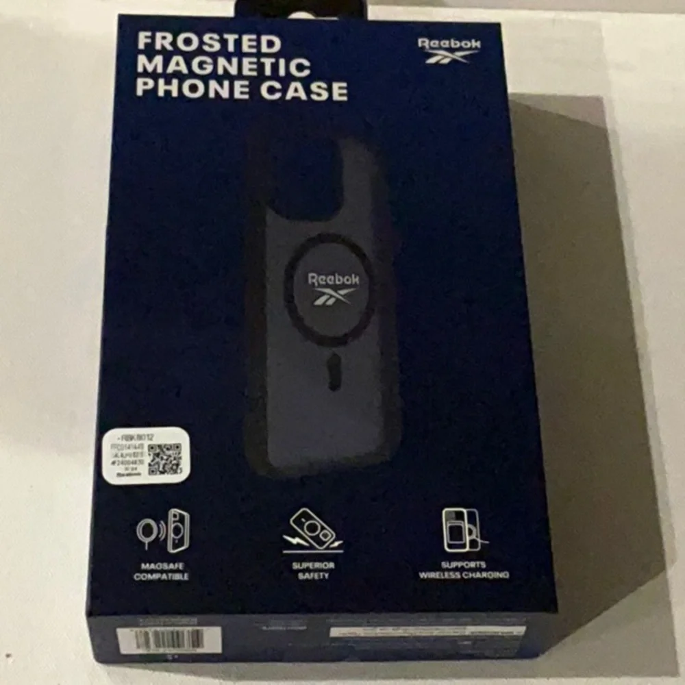 Reebok Frosted Magnetic Phone Case with Phone Stand and MagSafe Compatible.